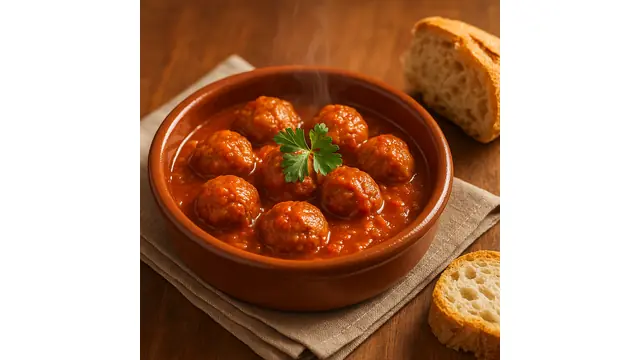 Albóndigas caseras en salsa de tomate