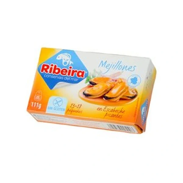 Ribeira Mejillones en Escabeche Picante 13/18, 69 g