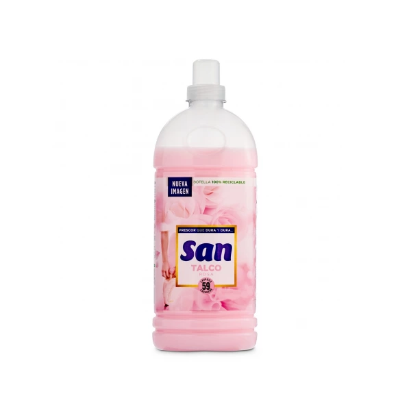 San Suavizante Concentrado Talco Rosa, 1,298 L · 59 dosis